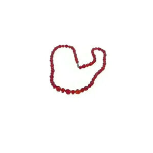 Ruby Red glass necklace